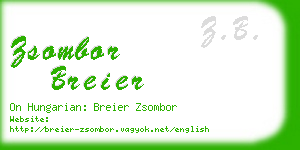 zsombor breier business card